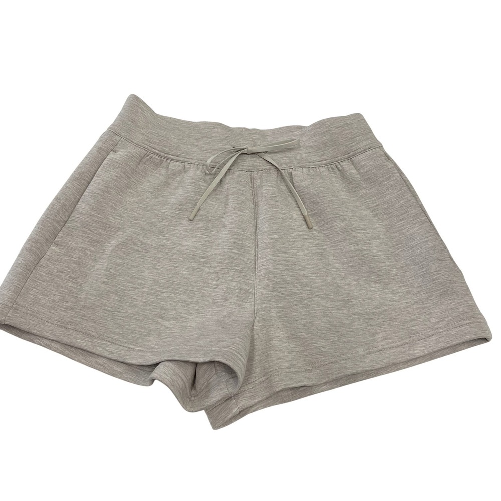 Travis Mathew Womens Heathered Oatmeal Drawstring Lounge Shorts Size M NWT